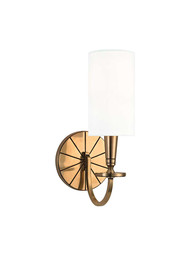 Mason 1-Light Wall Sconce in Aged Brass.